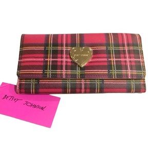 BETSEY JOHNSON Plaid Flap Wallet